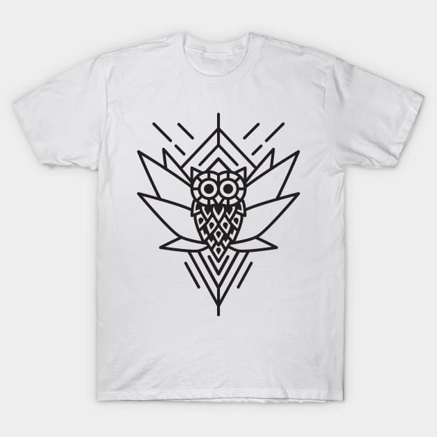 Owl Minimal T-Shirt by LAckas